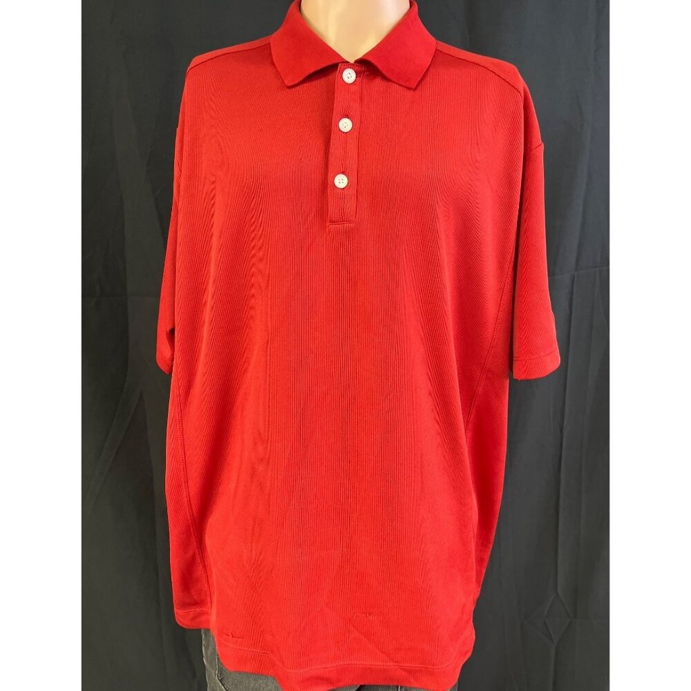 Nike Golf Dri-Fit Men's Red Golf Shirt/Polo Size L SKU 4072
